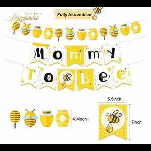 Mommy To Bee string Baby Shower banner 10ft